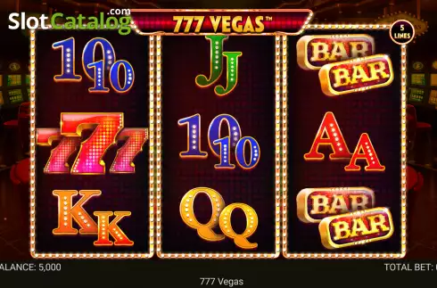 Reel screen. 777 Vegas (Retro Gaming) slot