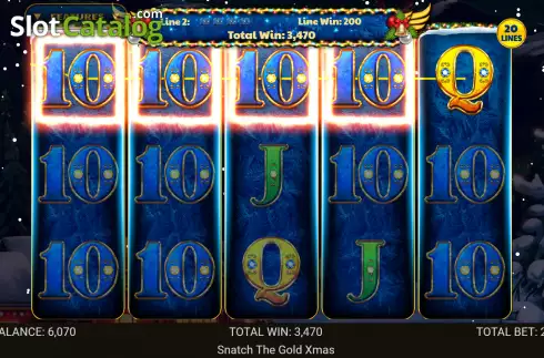 Win screen. Snatch The Gold Xmas Edition slot