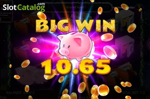 Win screen 2. Piggy Bank Twins Xmas slot