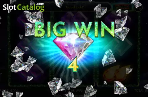 Win screen. Twin Diamonds Xmas Edition slot