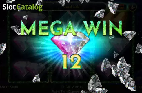 Win screen 2. Twin Diamonds Xmas Edition slot