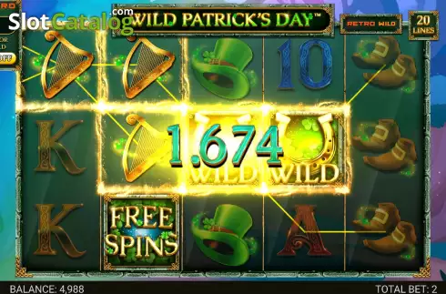 Win Screen. Wild Patrick's Day slot