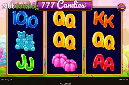 Game screen. 777 Candies slot