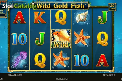 Reels screen. Wild Gold Fish slot