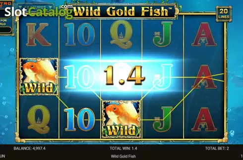 Win screen. Wild Gold Fish slot
