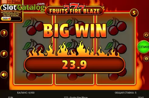 Pantalla3. 777 - Fruits Fire Blaze Tragamonedas 