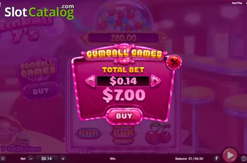 Buy Feature Screen. Gumball 7's slot