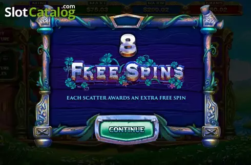 Free Spins Win Screen. Rainbow Stacks slot