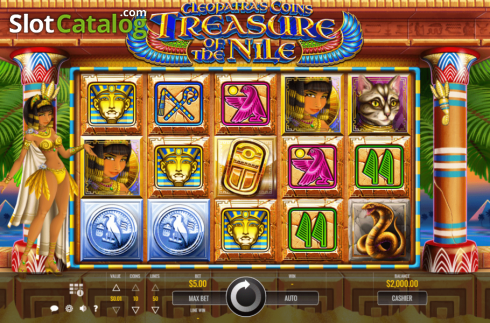 Captura de tela2. Cleopatra's Coins Treasure of the Nile slot