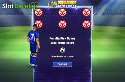 Bonus game screen. Golden Boot Football slot