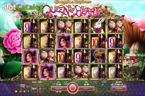 画面3. Fairytale Fortunes Queen of Hearts カジノスロット