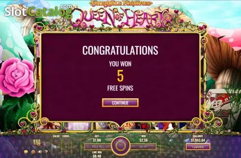 Free Spins Win Screem. Fairytale Fortunes Queen of Hearts slot
