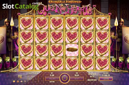 Bonus Game Screen. Fairytale Fortunes Queen of Hearts slot