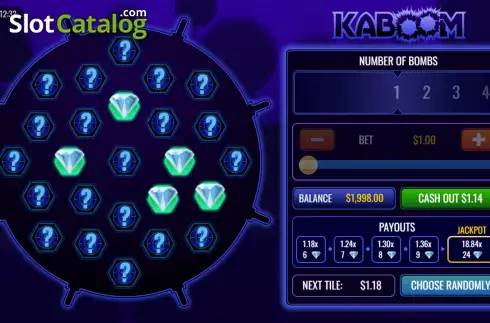 画面3. Kaboom! (Rival Gaming) カジノスロット