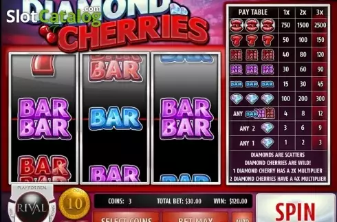 Schermo3. Diamond Cherries slot