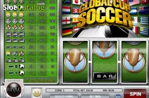 Écran2. Global Cup Soccer Machine à sous