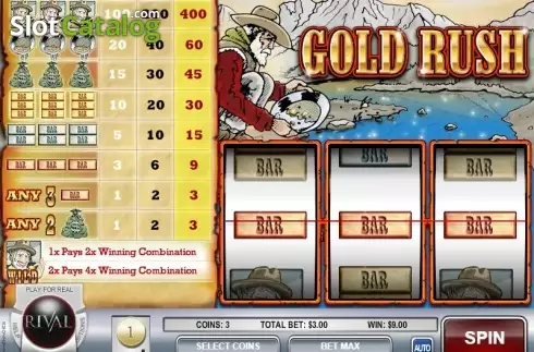 Skärmdump4. Gold Rush (Rival) slot