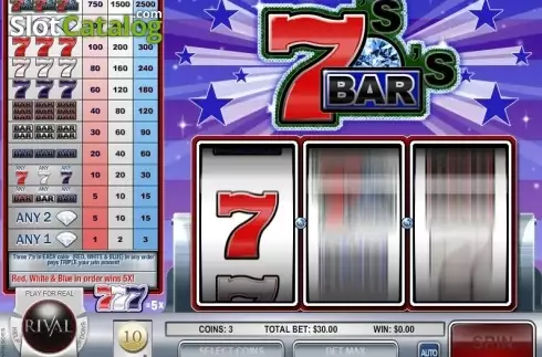Ecran2. Sevens and Bars slot