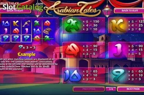 Captura de tela2. Arabian Tales (Rival Gaming) slot