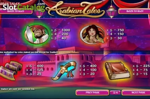 Ecran3. Arabian Tales (Rival Gaming) slot
