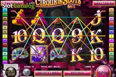 Schermo4. Cirque du Slots slot