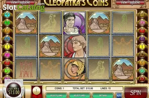 Écran4. Cleopatra's Coins Machine à sous