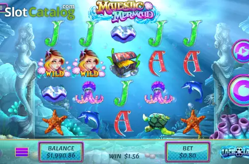 Win Screen 2. Majestic Mermaid slot