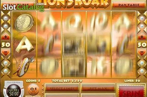 画面6. Lion's Roar (Rival Gaming) カジノスロット