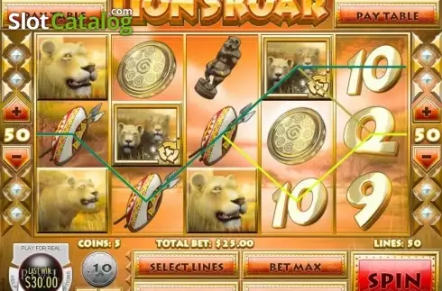 Bildschirm7. Lion's Roar (Rival Gaming) slot