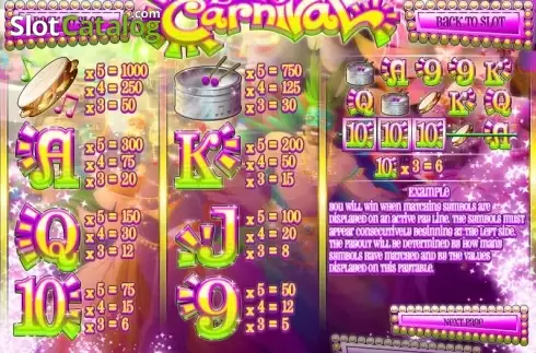 Screen2. Wild Carnival slot