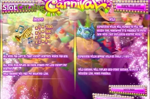 Ekran3. Wild Carnival yuvası