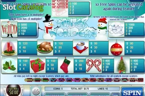 Bildschirm2. Winter Wonders (Rival) slot
