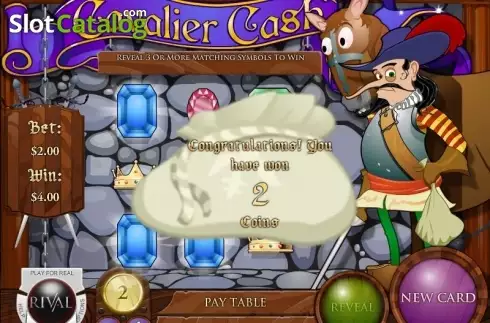 Schermo4. Cavalier Cash Scratch and Win slot