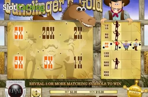 Schermo3. Gunslingers Gold Scratch and Win slot