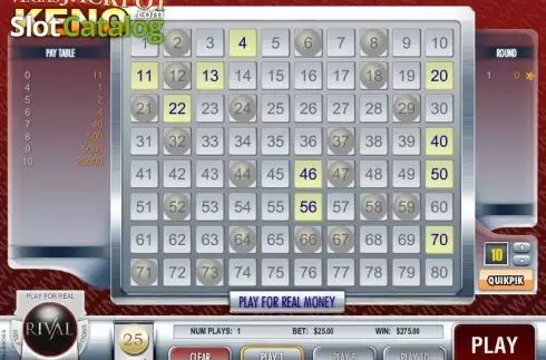 Screen3. Vegas Jackpot Keno slot