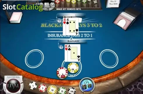 Bildschirm5. Blackjack (Rival) slot