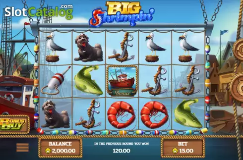 Game screen. Big Shrimpin’ slot