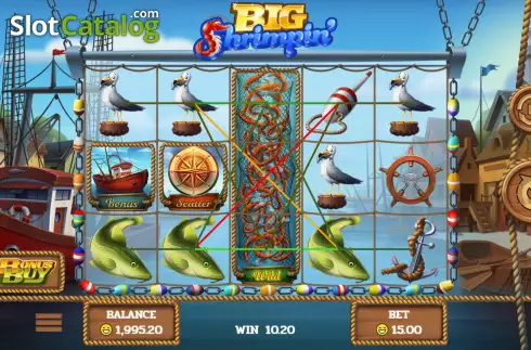 Win screen. Big Shrimpin’ slot