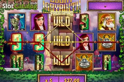 Free spins screen. Lucky Labyrinth slot