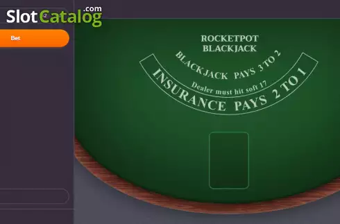 Game screen. Blackjack (Rocketpot Originals) slot