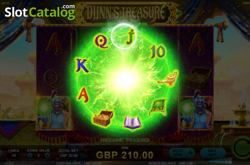 Bildschirm5. Djinns Treasure slot
