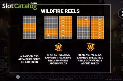 Wildfire Reels screen. Wildfire West slot