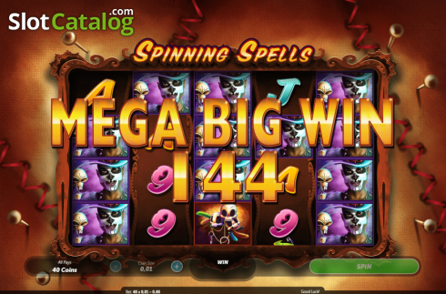 Mega Big Win. Spinning Spells slot