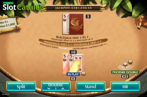 Game Screen 2. Phoenix Blackjack slot