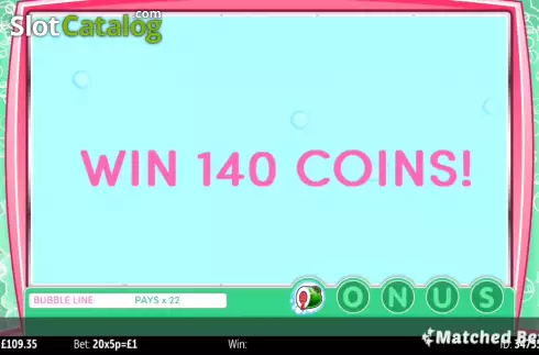 Win Bonus Game screen. Double Bubble Triple Jackpot slot
