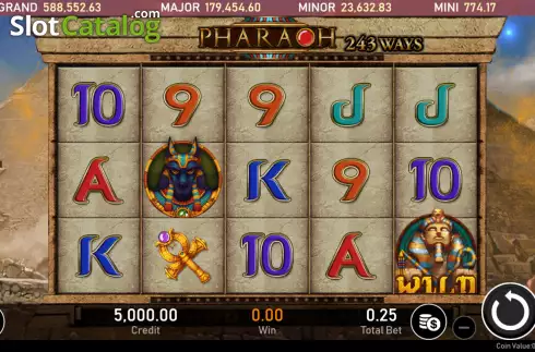 Reel screen. Pharaoh (Royal Slot Gaming) slot