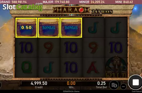 画面3. Pharaoh (Royal Slot Gaming) カジノスロット
