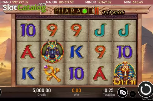 Reel screen. Pharaoh II (Royal Slot Gaming) slot