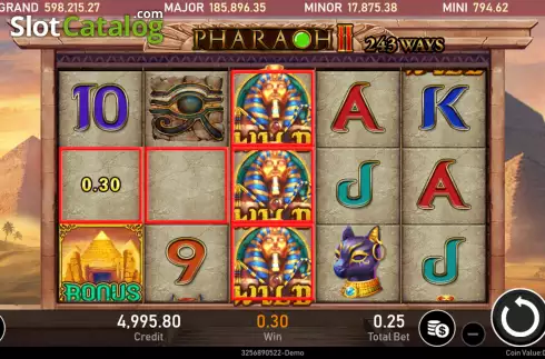 画面3. Pharaoh II (Royal Slot Gaming) カジノスロット