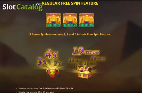Free Spins screen. Pharaoh II (Royal Slot Gaming) slot